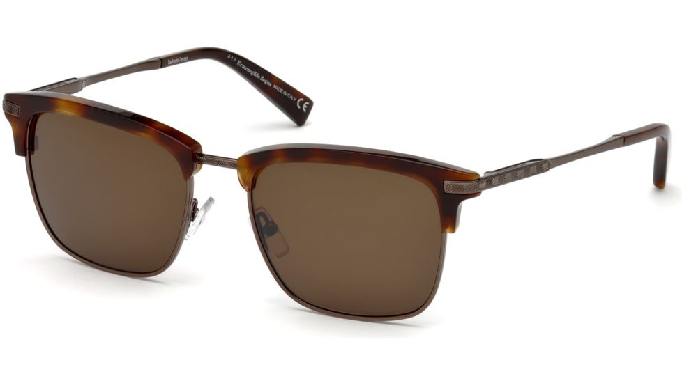 Ermenegildo Zegna EZ0092 Sunglasses - Dark Havana Frame Color, Roviex Lens Color