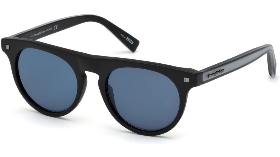 Ermenegildo Zegna EZ0095 Bifocal Prescription Sunglasses, 50mm, Matte Black, EZ00955002X-BI