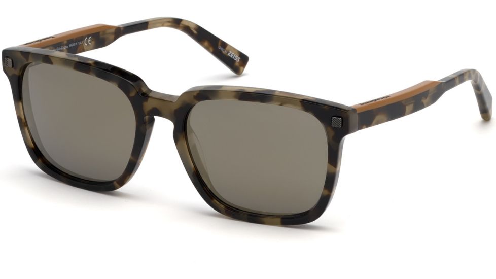 Ermenegildo Zegna EZ0119 Sunglasses - Coloured Havana Frame Color, Smoke Mirror Lens Color