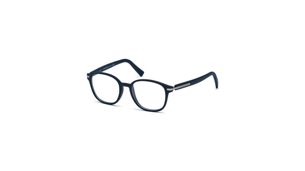 Ermenegildo Zegna EZ5004 Eyeglass Frames - Shiny Blue Frame Color