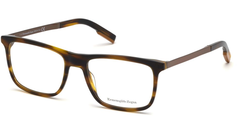 Ermenegildo Zegna EZ5142 Eyeglass Frames - Coloured Havana Frame Color, Coloured Havana Lens Color
