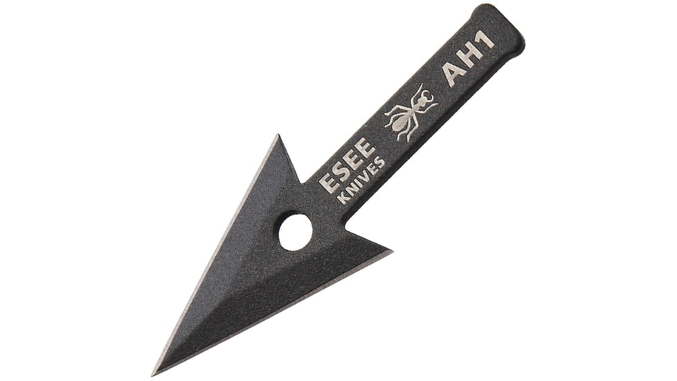 Esee Arrowhead Tactical Fixed Blade Knife, 2.25in Overall, Carbon Steel Blade, 1 1/8in Double Edge Head, 1095 Steel Construction With Tactical Gunsmoke Gray Finish, AH1-ARROWHEAD -TG