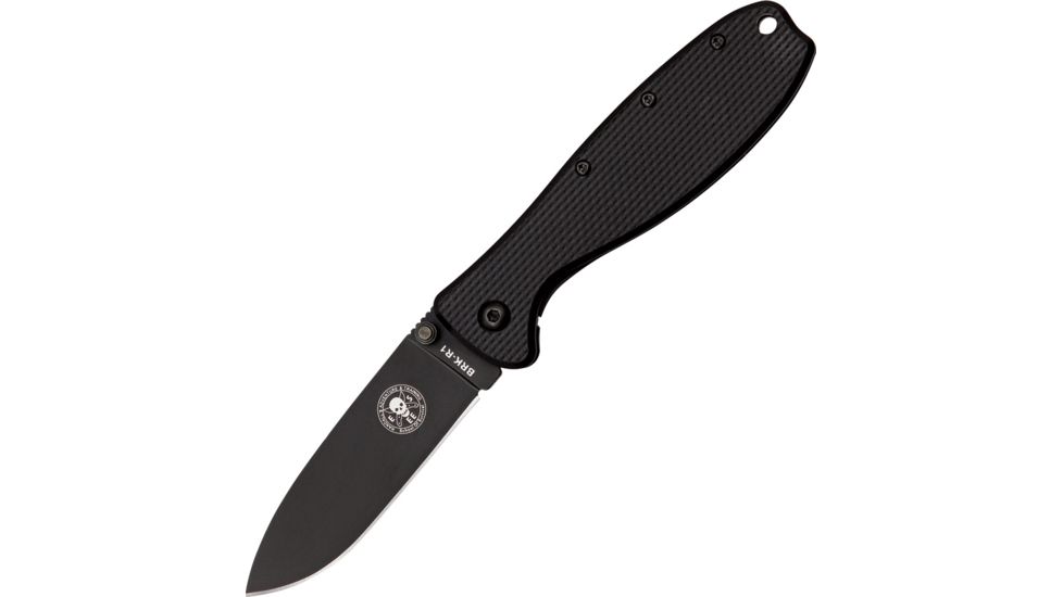 ESEE BRK Zancudo Framelock Folding Knife,3in,AUS-8A stainless blade,Black Glass Filled Nylon Front Handle BRKR1B
