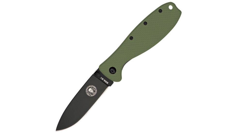 ESEE BRK Zancudo Framelock Folding Knife,3in,AUS-8A stainless blade,Od Green Glass/Black Filled Nylon Front Handle BRKR1ODB