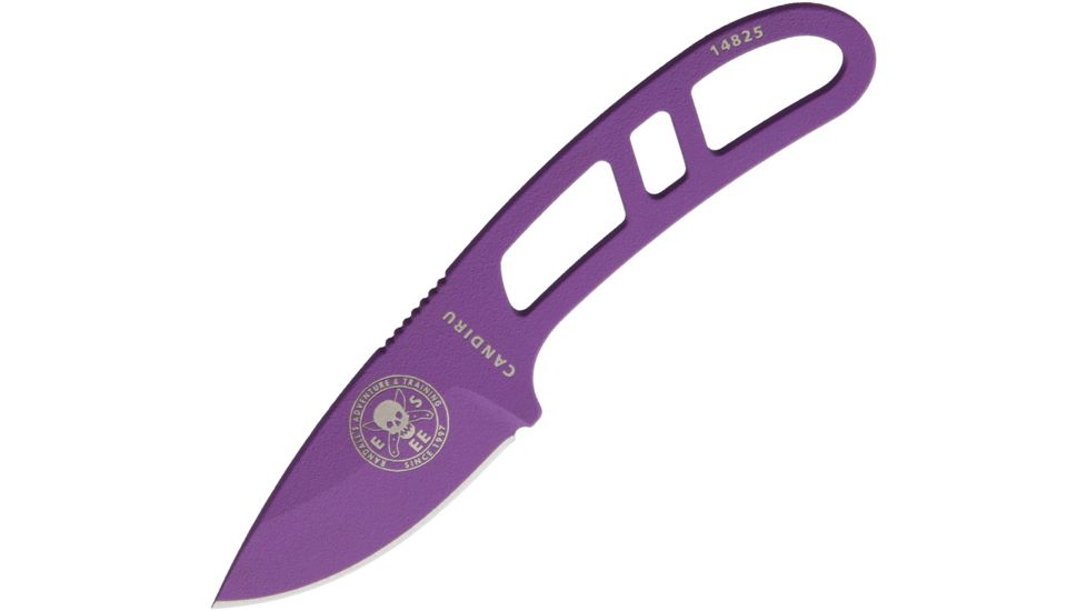 Esee Candiru Neck Knife Purple Fixed Blade Knife, 2in, 1095 Carbon Steel, Standard Edge, Purple, Handle ESCANPURPB
