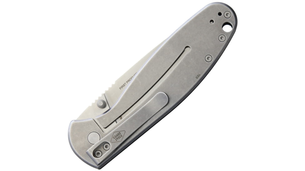 Esee Expat Medellin Framelock Folding Knife, 3.5in Satin Aus-8 SS Drop Point, Thumb Stud, Pocket Clip, Black G10 Front Handle With Stonewash SS Back Handle, MEDELLIN-01