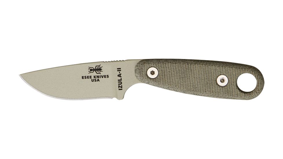 Esee Izula II DT with Kit Fixed Blade Knife,cord,rings,firerod,whistle,hook,hardware,card ESIZ2DTKIT