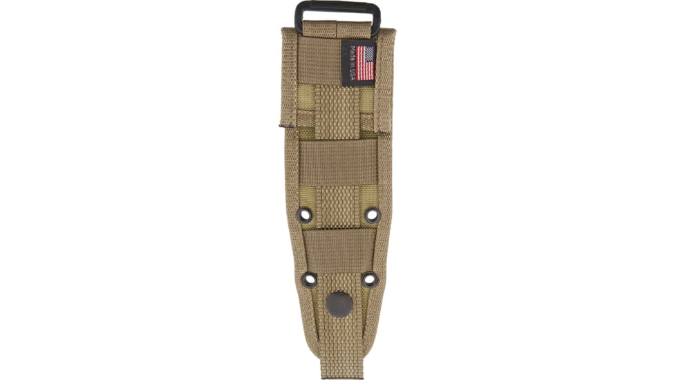 Esee Izula MOLLE Back, 9in X 4in X .5in, Tan Nylon Sheath, IZULA-MOLLE-BACK-K