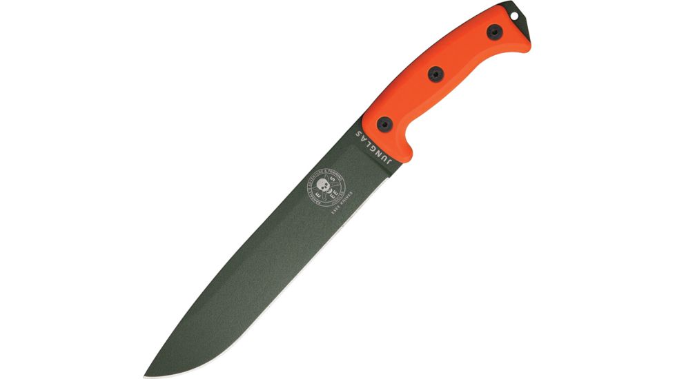 ESEE Junglas Fixed Blade Knife,10.375in,Carbon Steel Blade,Orange G-10 Handle ESJUNGLASODOR