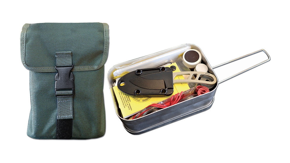 Esee Survival Kit In Mess Tin, 6.25 x 4 x 2.5, LARGE-TIN-KIT-OD