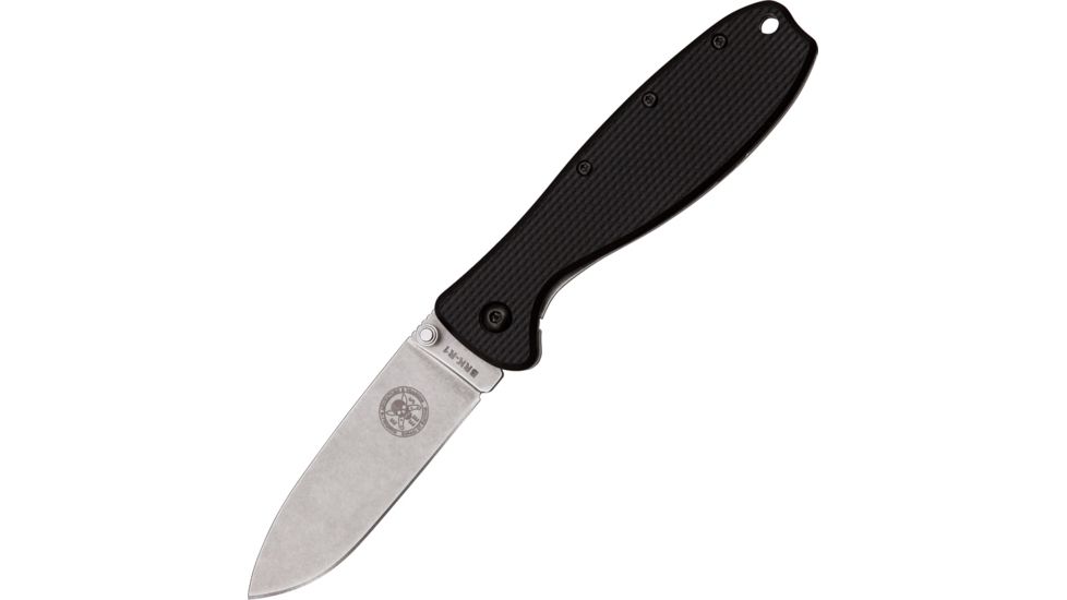 ESEE Zancudo Framelock Folding Knife,4in closed,AUS-8A stainless blade,Black Glass Filled Nylon Front Handle BRKR1