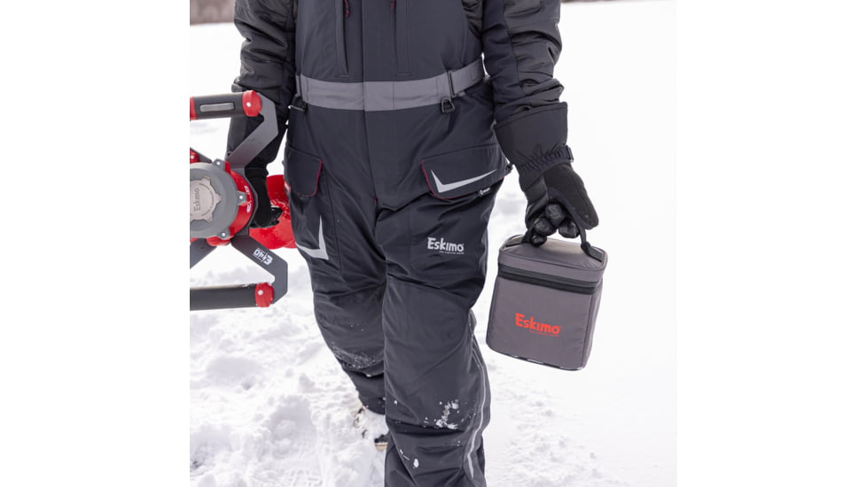 Eskimo Battery Bag, Interior Pockets, 2 Batteries, Gray, 46080