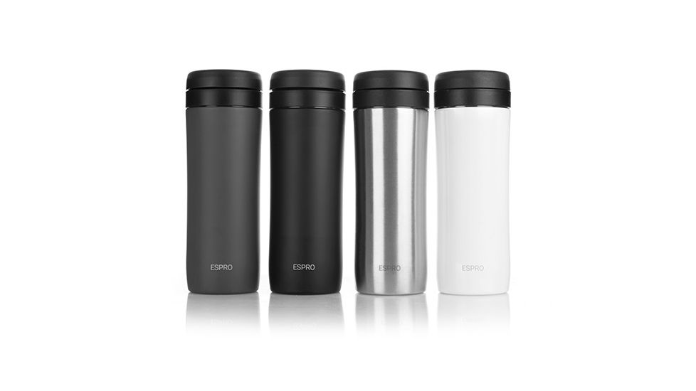 ESPRO 12 oz Travel Tea Press, Gunmetal Grey Steel, 12 oz 5012T-17GR