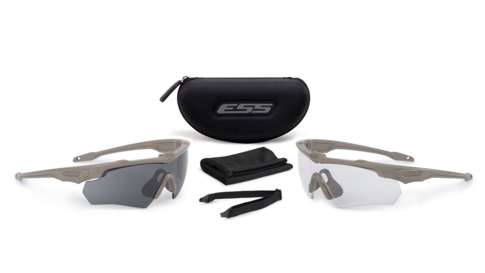 ESS CrossBlade 2X Shooting Glasses, Terrain Tan, EE9032-05