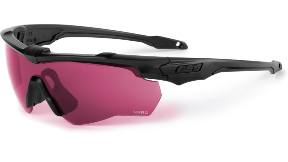 ESS Crossblade NARO Laser LPL-532 Three Lens Kit, Black CrossBlade Frame, NARO Smoke/Clear/Laser Lens, EE9034-13