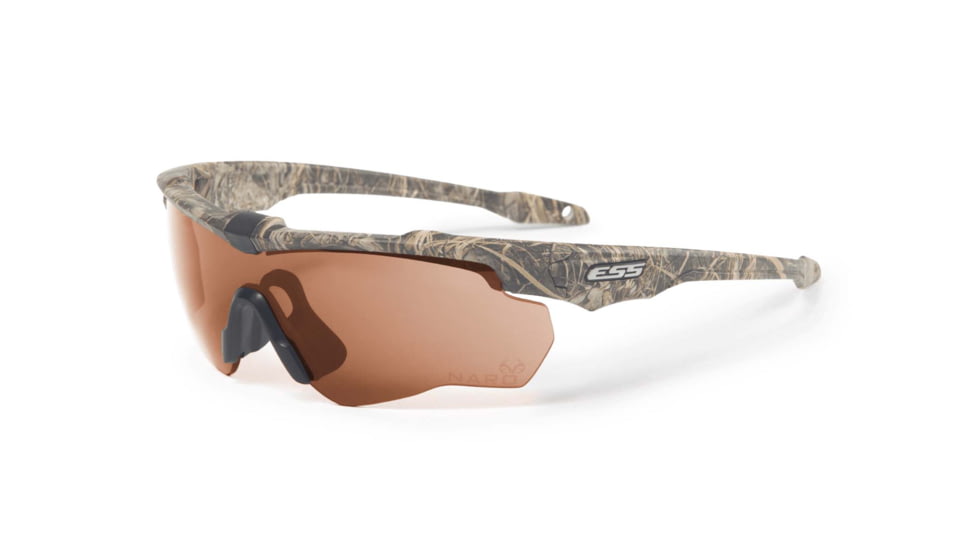 ESS Crossblade NARO RealTree MAX7 Sunglasses, Camo Frame, Gray/Clear/HI-DEF Copper Lenses, EE9034-16