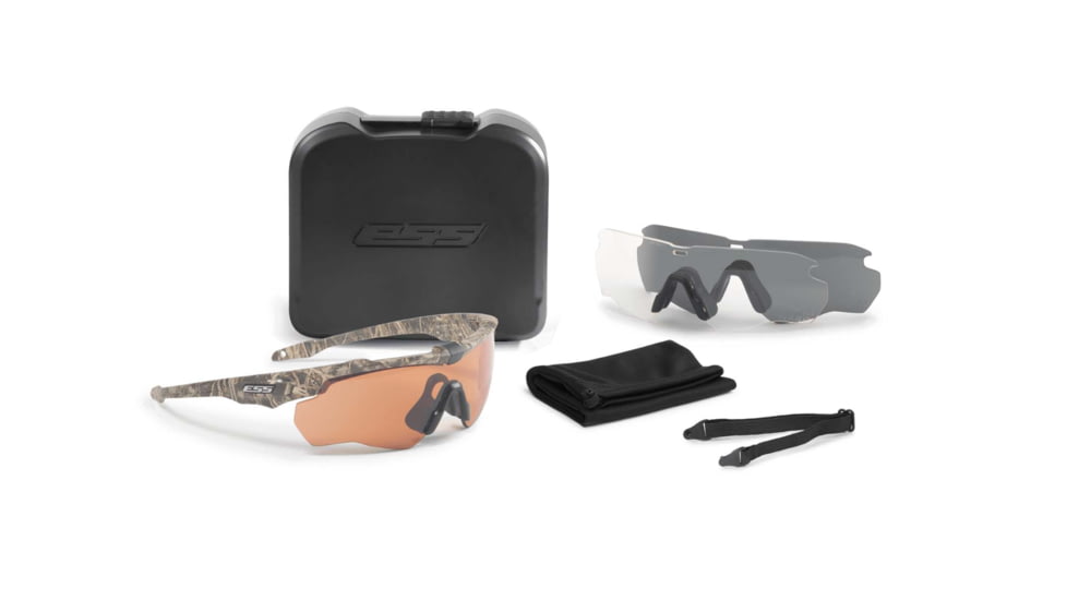 ESS Crossblade NARO RealTree MAX7 Sunglasses, Camo Frame, Gray/Clear/HI-DEF Copper Lenses, EE9034-16