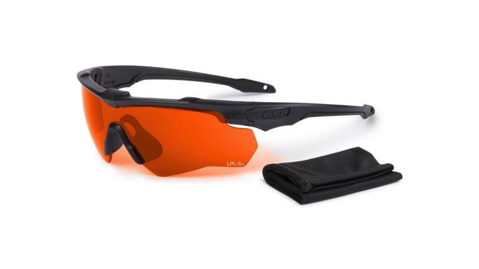 ESS CrossBlade ONE STD Blk Laser LPL-5+ Safety Glasses, Black, Unisex, EE9032-27