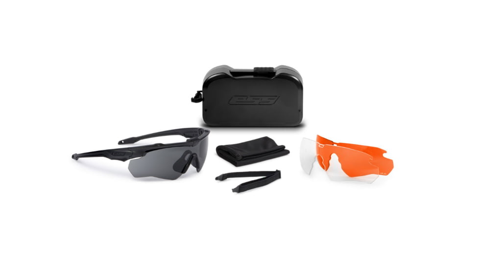 ESS CrossBlade STD Blk 3LS LPL-5+ Safety Glasses, Black, Unisex, EE9032-28
