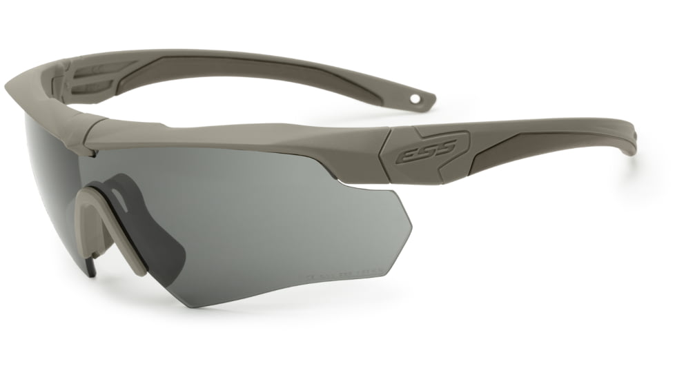 ESS Crossbow 2X Eyeshields Shooting Safety Glasses, Coyote Brown Frame 740-0463