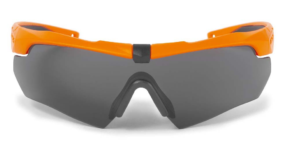 ESS Crossbow Ballistic Sunglasses, Hi-Vis Orange Frame, Smoke Gray/Clear Lens, EE9007-22