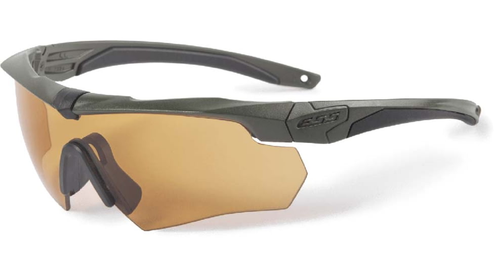 ESS Crossbow Sunglasses, Stealth Olive Frame, HI-Def Bronze &amp; Gray Lens, EE9007-21
