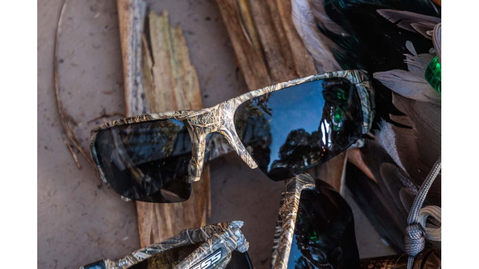 ESS Crowbar RealTree MAX7 Sunglasses, Camo Frame, Gray/Clear/Mirrored Copper Lenses, EE9019-19