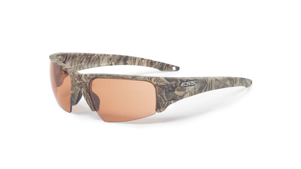 ESS Crowbar RealTree MAX7 Sunglasses, Camo Frame, Gray/Clear/Mirrored Copper Lenses, EE9019-19