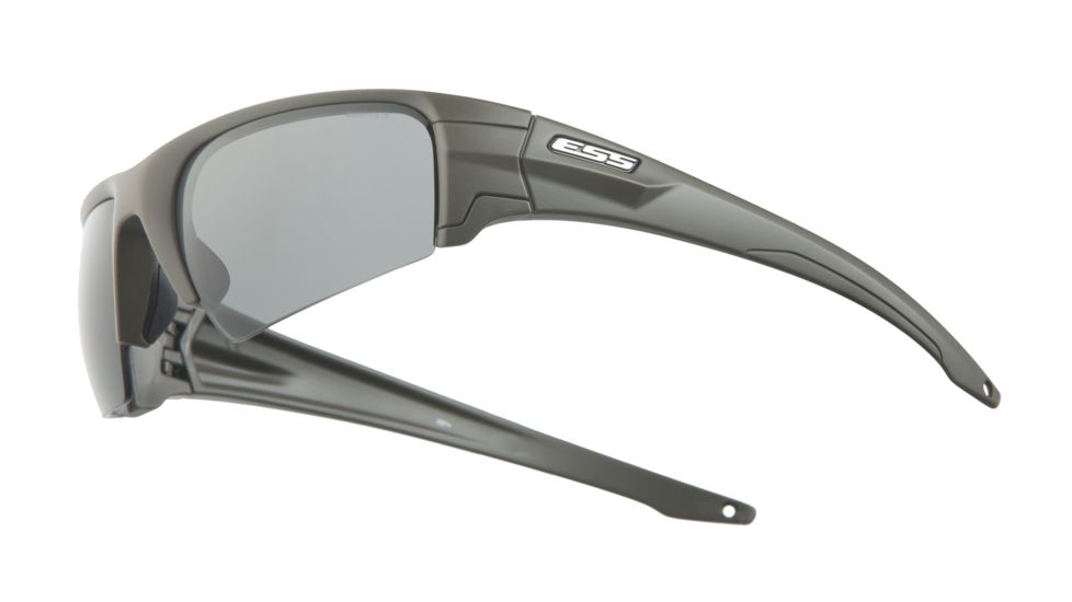 ESS Crowbar Shooting Glasses, Matte Olive Frame, Smoke Gray Lens, Medium / Large Fit, EE9019-14
