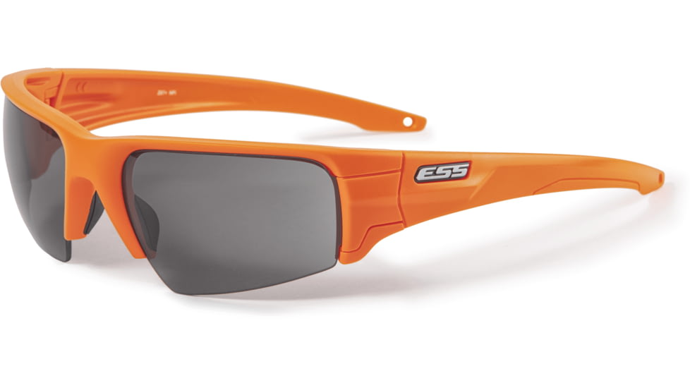 ESS Crowbar Tactical Sunglasses, Hi-Vis Orange Frame, Clear/Smoke Lens, Silver Logo, EE9019-18