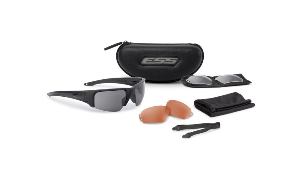 ESS Crowbar Tactical Sunglasses Kit, Black Frame, Small-to-Medium EE9019-04