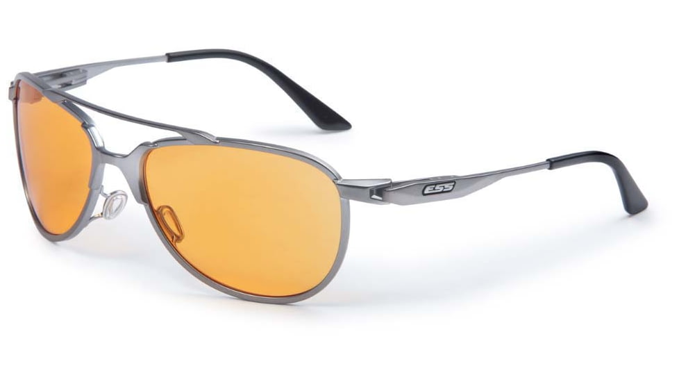 ESS inVINCEible Aviator Sunglasses, Gunmetal/HD Orange Rust, Medium, EE4062-05