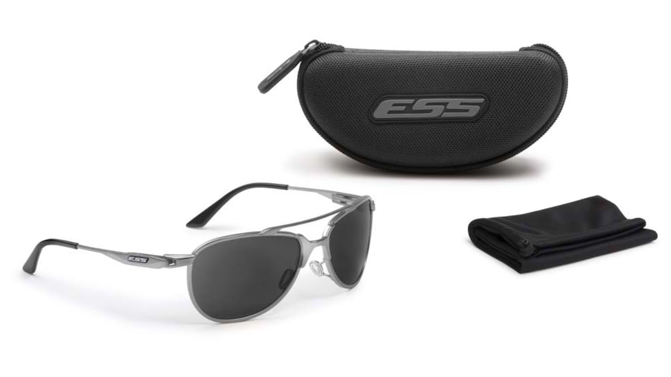 ESS inVINCEible Aviator Sunglasses, Gunmetal/Smoke Gray, Medium, EE4062-04