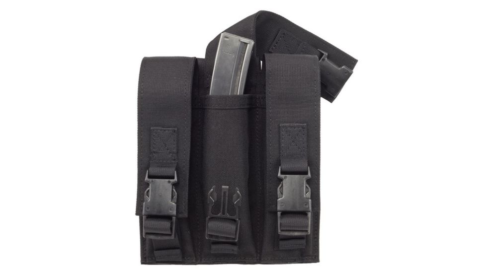 Elite Survival Systems MOLLE Triple 9mm Mag Pouch, Black, ME109-B