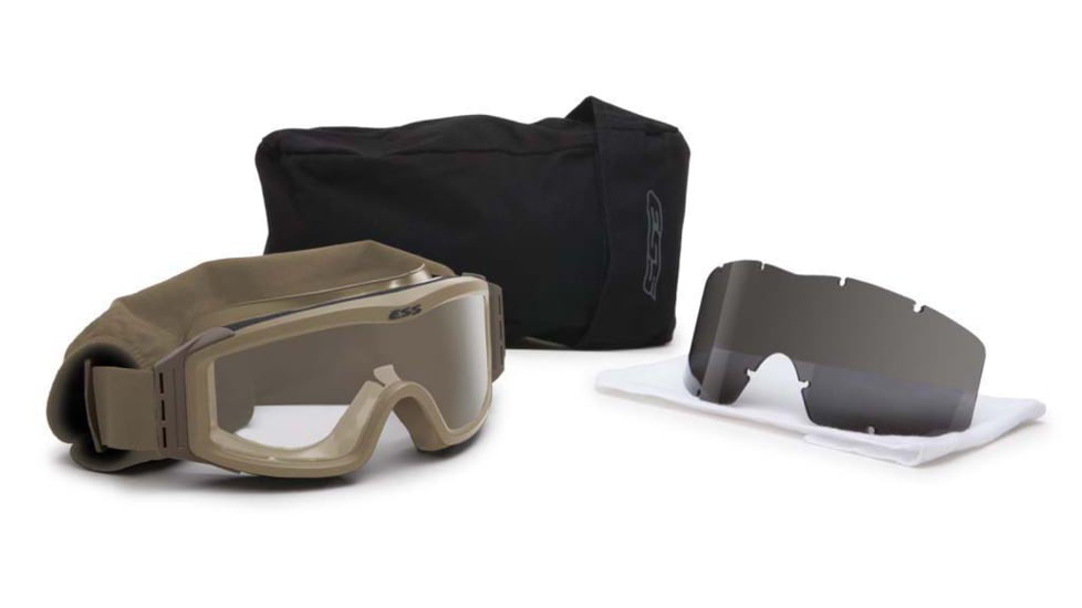 ESS Profile NVG Shooting Glasses Kit, Tan 499 Frame, 740-0609
