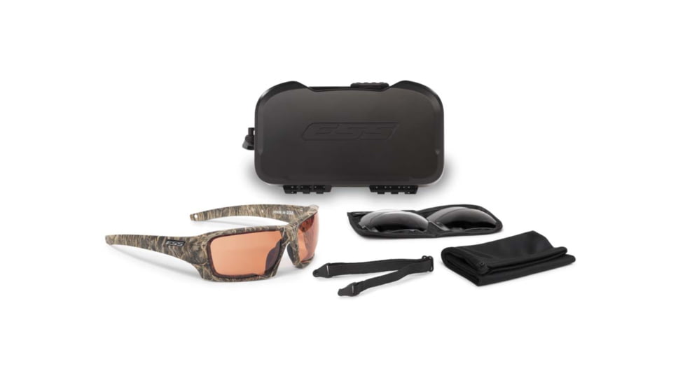 ESS Rollbar RealTree MAX7 Sunglasses, Camo Frame, Gray/Clear/Mirrored Copper Lenses, EE9018-18