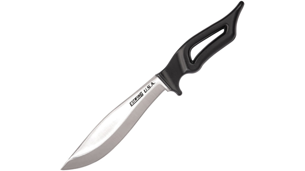 Estwing BK-6 Bowie Knife, 11in Overall, 6in Satin Blade, Black Powder Coated Handle, Forged Out Of One Piece Of Us Steel, Black Nylon Sheath, EBK6