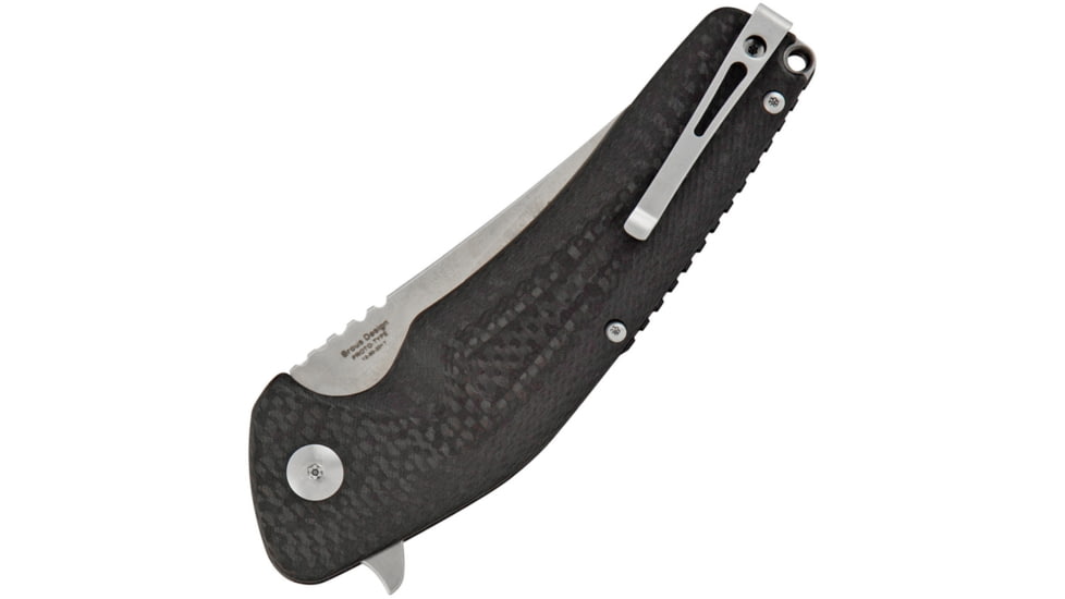 ETE JB Linerlock G10 Folding Knife, 3.75in Satin D2 Tool Steel Blade, Black 3D Machined G10 Handle, Pocket Clip, 6.3Oz, Designed By Jason Brous, ETEK1702