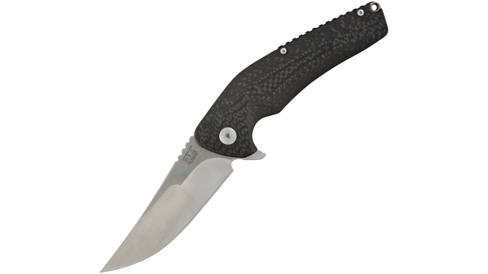 ETE JB Linerlock G10 Folding Knife, 3.75in Satin D2 Tool Steel Blade, Black 3D Machined G10 Handle, Pocket Clip, 6.3Oz, Designed By Jason Brous, ETEK1702