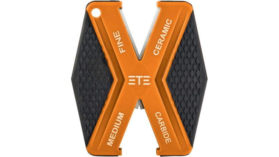 ETE Super V Ceramic/Carbide, 3.3in X 2.9in X .85in, ABS Handle, Grit Fine L Medium, Use Carbide Insert For Medium Sharpening, Ceramic For Fine Edge, ETES5020