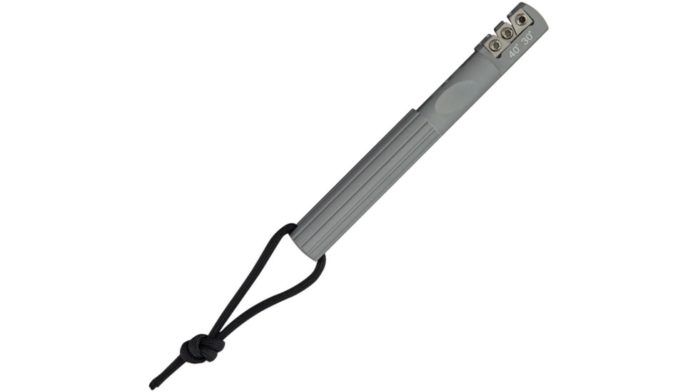 ETE Two Stage Sharpener, 5.75in Overall, Gray Aluminum Handle, Dual Angle Carbide Sharpeners, One With 25 Degree Angle And One With 35 Degree Angle, ETES5000