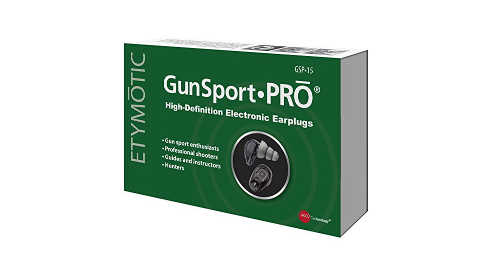 Etymotic Research Gunsport Pro Electronic Ear Plugs, 1-Pair, Black, ER125-GSP15BN