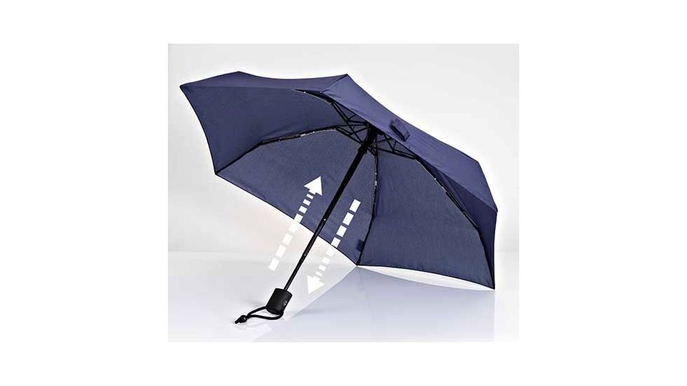 EuroSCHIRM Dainty Automatic Umbrella, Navy Blue, Navy Blue, 2 Year MFG Warranty, ESC-06731