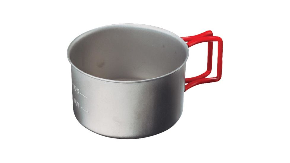 Evernew Titanium 400mL Cup w/ Folding Handle, Titanium, 696942