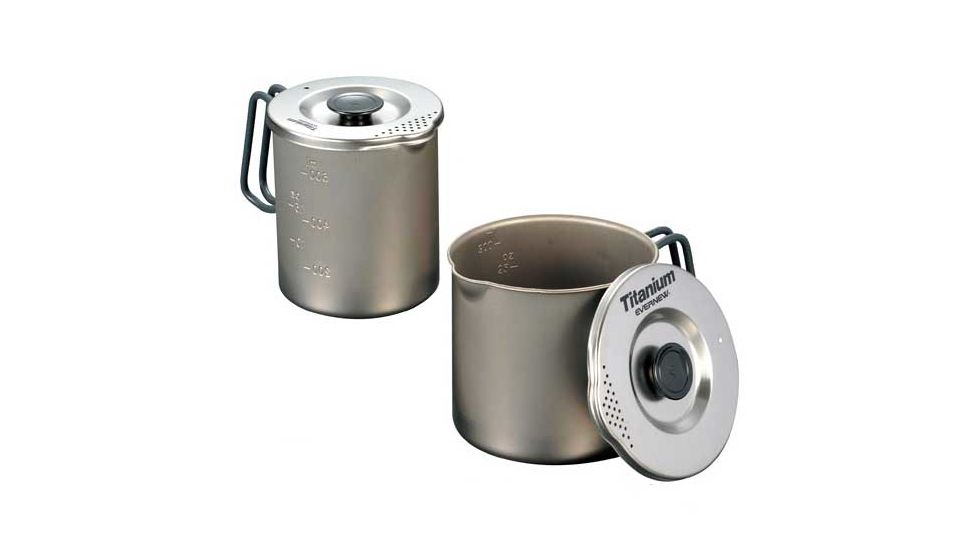 Evernew Titanium Pasta Pot-Red-Medium