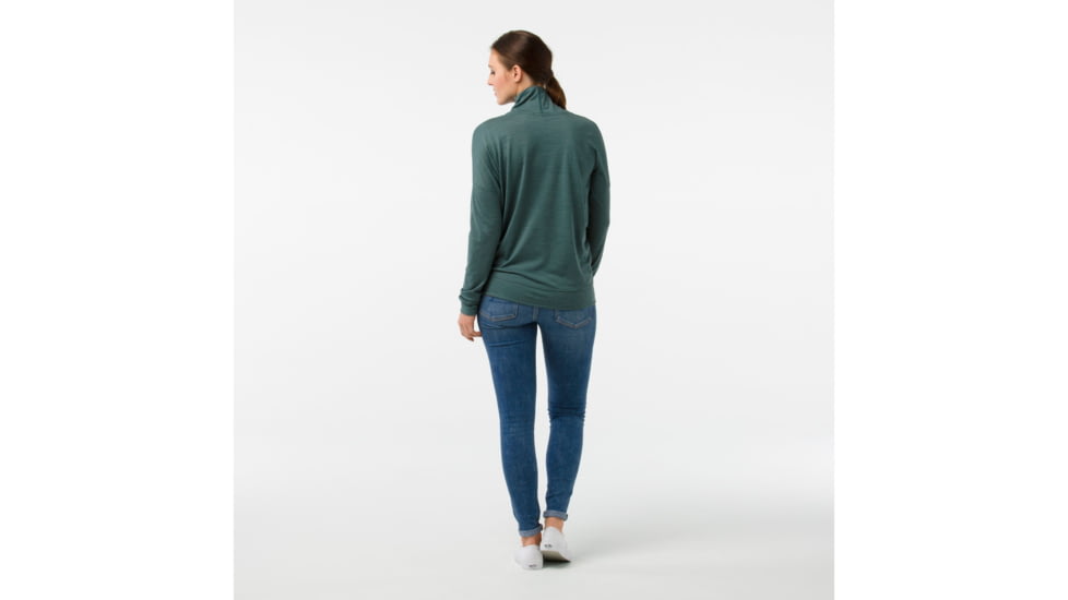 Smartwool Everyday Exploration Drop Shoulder Long Sleeve-Women's, Mediterranean Green H, Extra Small, SW000306A60-XS