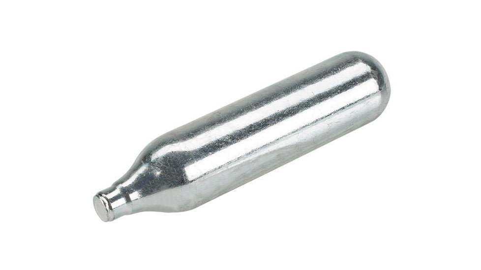 Evike Exclusive 12 Gram CO2 Cartridge for Airsoft and Air Gun, 5 Pack, Silver, Small, CPK06802