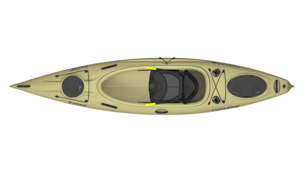 Evoke Paddle Sports Conquer 120 Fishing Kayak-Sand