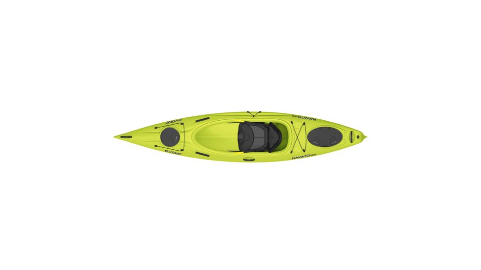 Evoke Paddle Sports Navato 120 Sit In Kayak-Citron