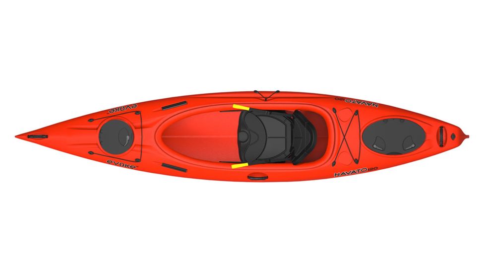 Evoke Paddle Sports Navato 120 Sit In Kayak-Red Hot